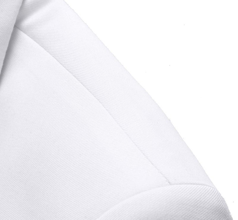 UNINUKOO Mens Suit Jacket Slim Fit Sport Coat 1 Button Notched Lapel Casual Fashion Dress Blazer for Men US Size 40 White - Image 5